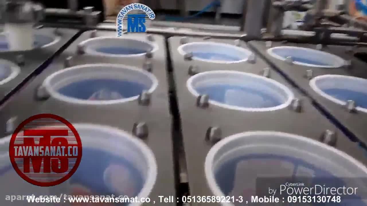 دستگاه پرکن ظروف لیوانی روتاری (چهار لاین)