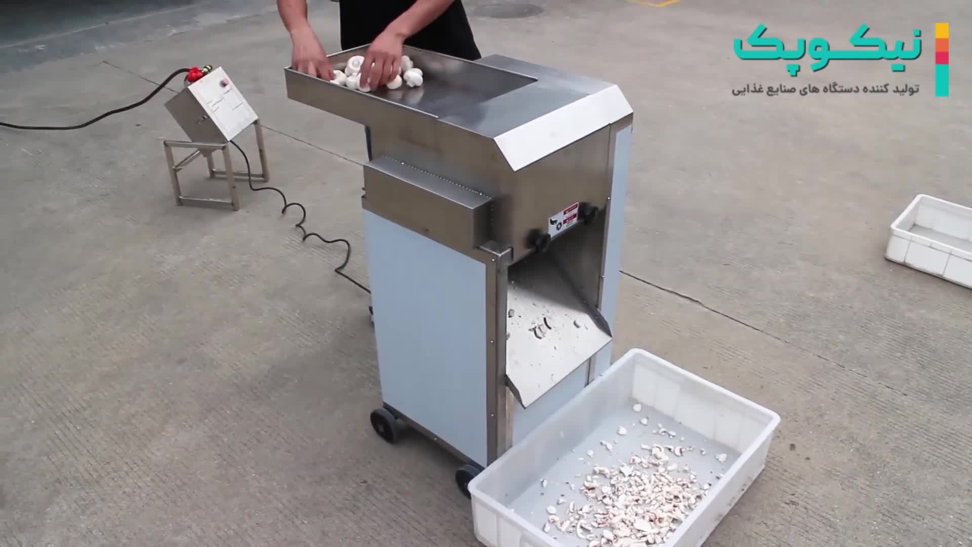 دستگاه اسلایسر قارچ با ظرفیت خروجی 400 کیلوگرم در ساعت